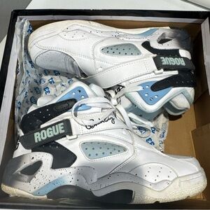 Rogue White and Black High-Top Sneakers